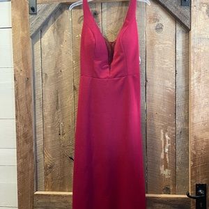 Burgundy Size 16 Davids Bridal bridesmaids dress